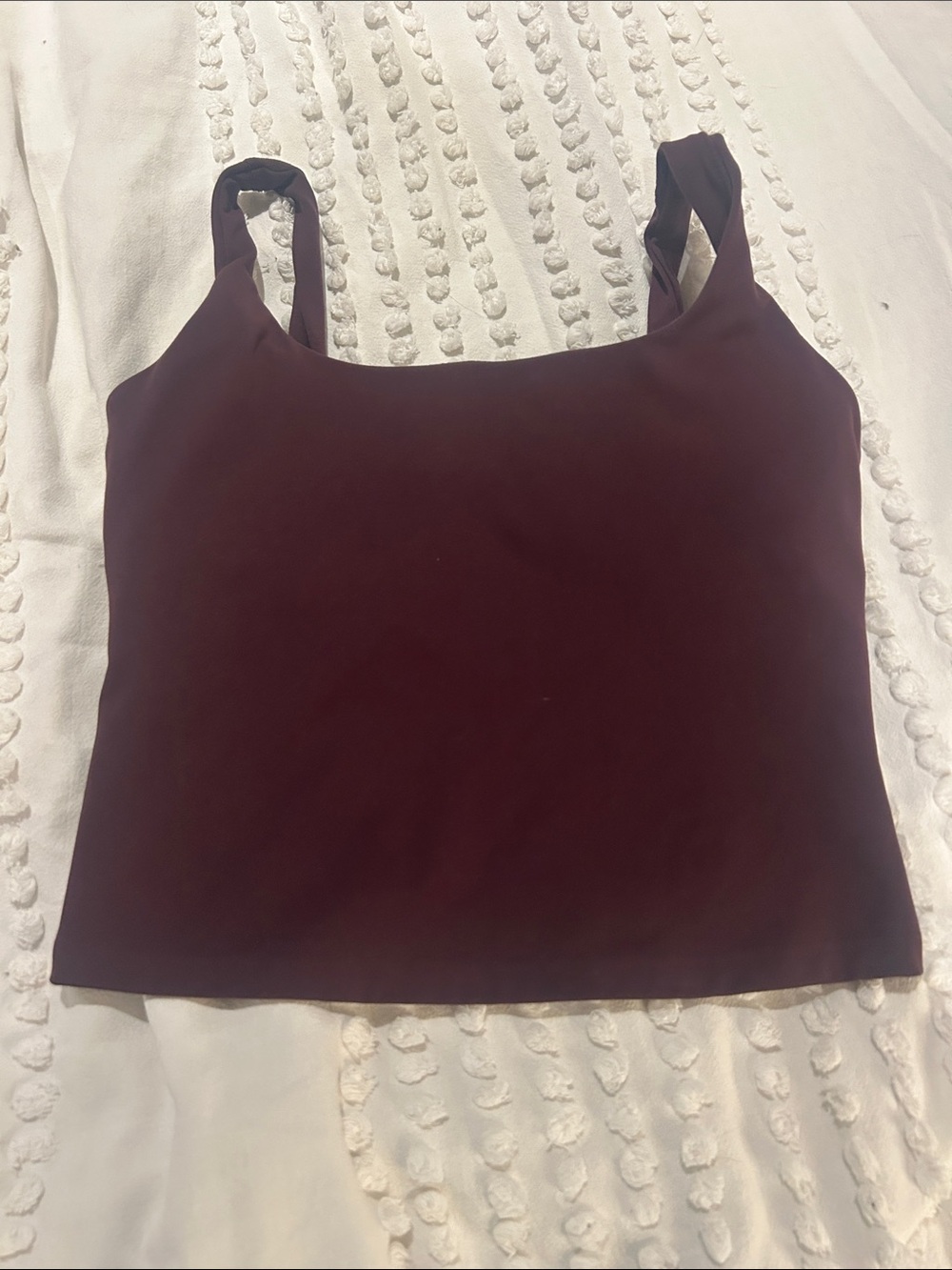 Fabletics Square Neck Tank Top - Burgundy
